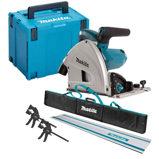 Makita SP6000J2 240V 165mm Plunge Saw with 1 x Rails, Clamp & Bag