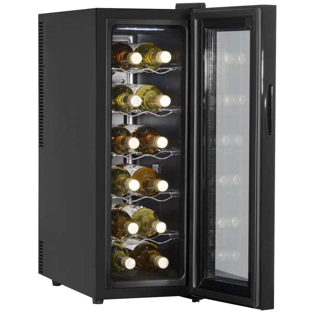 Sealey DH73 Baridi 12 Bottle Fridge & Cooler Black