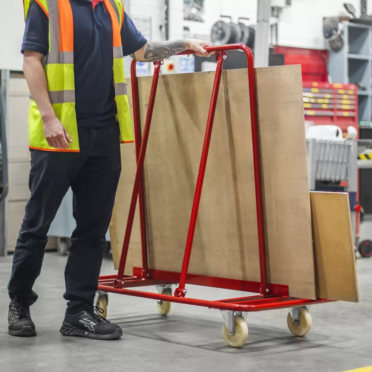 Sealey DWC01 Plasterboard Trolley Large Sheet Handling 800kg Capacity