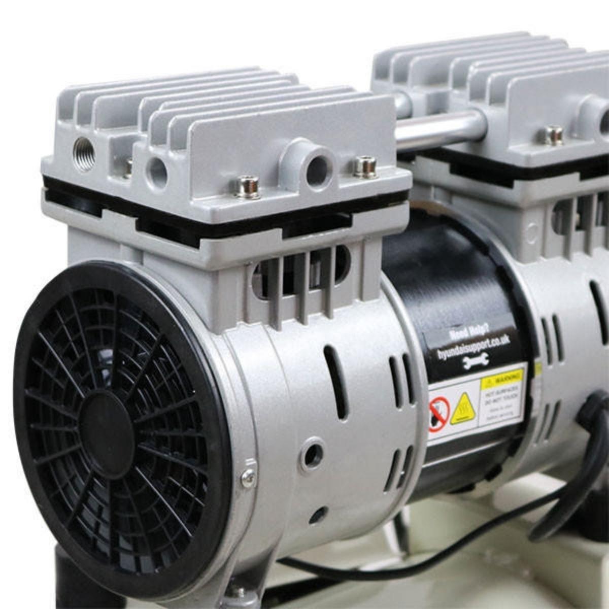 Hyundai HY7524X 24L Oil Free Low Noise Portable Air Compressor 118psi Direct Drive 230V/750W