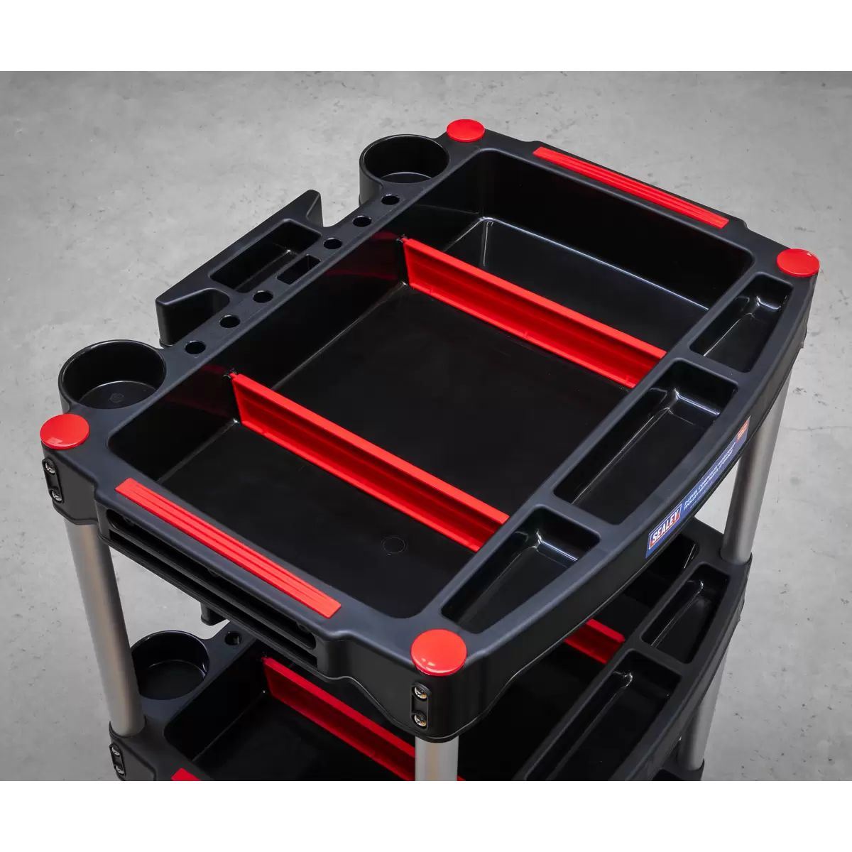 Sealey CX313 Workshop Trolley 3-Level Composite with Parts Storage