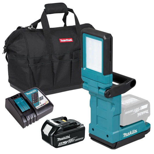 Makita DML819 18V LXT Magnetic Light with 1 x 5.0Ah Battery Charger & Bag