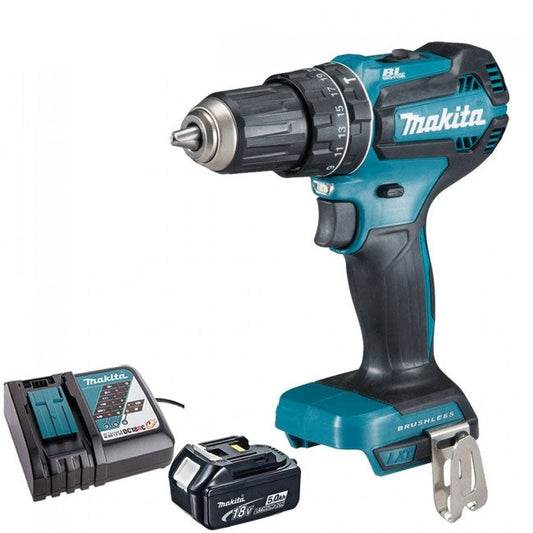 Makita DHP485Z 18V Brushless Combi Drill With 1 x 5.0Ah Battery & Charger