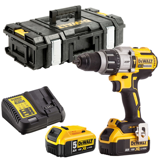 Dewalt DCD996N 18V Brushless Combi Drill with 2 x 5.0Ah Battery Charger & Case