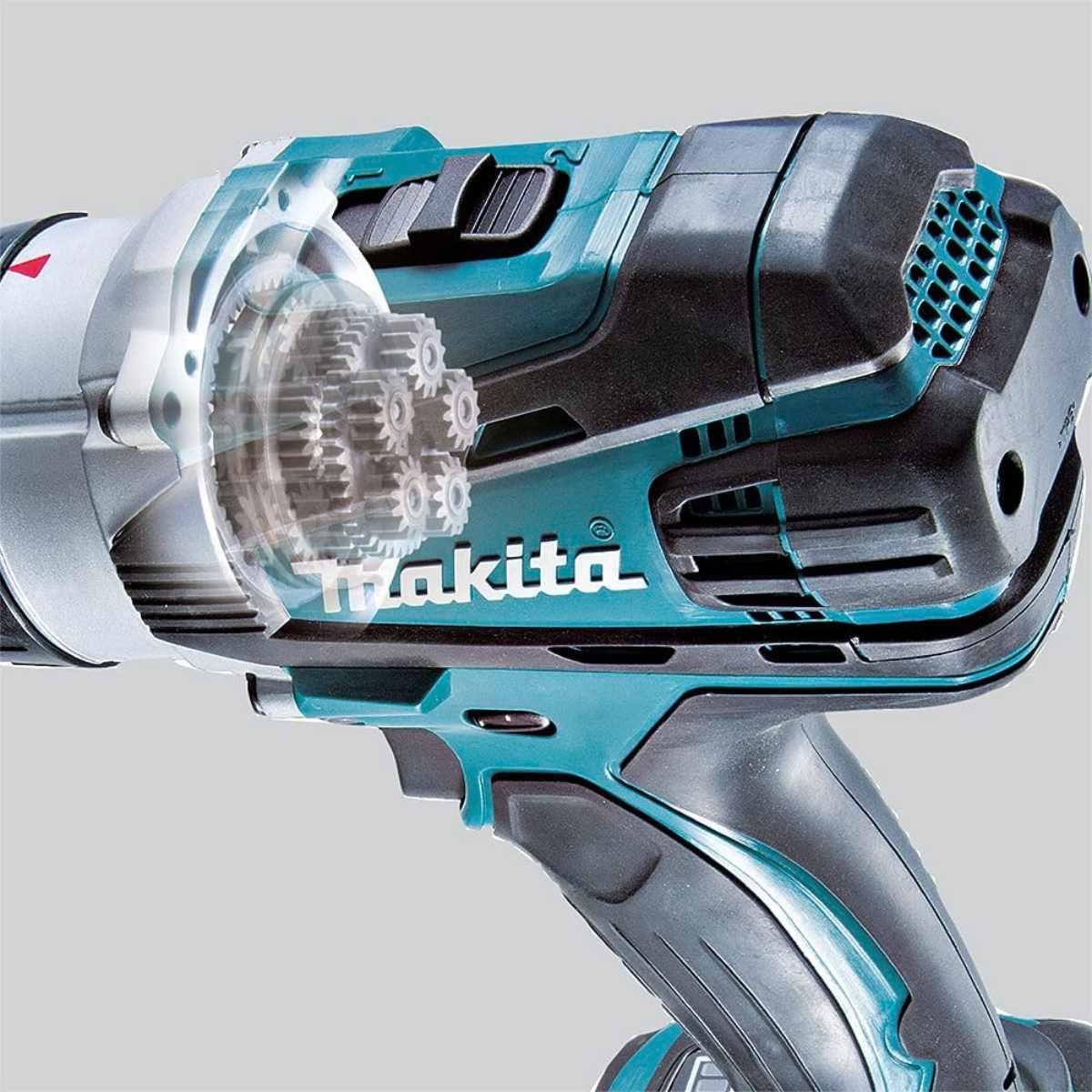 Makita DHP458RTJ Cordless 18V Combi Drill with 2 x 5.0Ah Batteries, Charger & Case