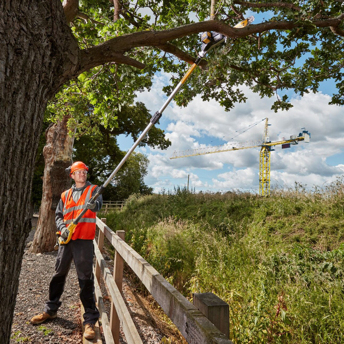 Dewalt DCMPS567N-XJ 18V XR Brushless Pole Saw with 1 x 5.0Ah Battery & Charger