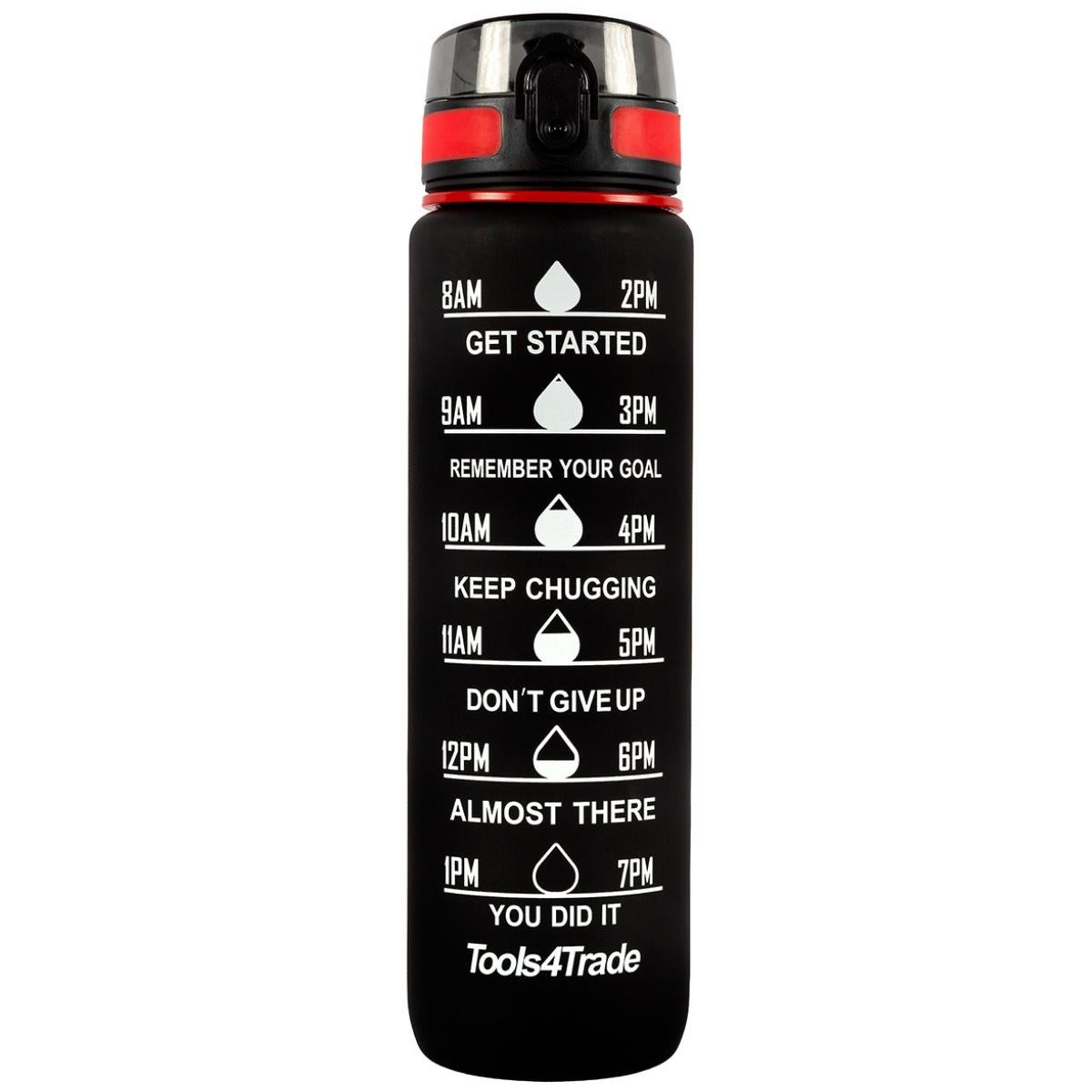 Tools4trade Tools4Trade Water Bottle - Black (1 Litre)