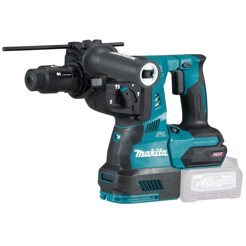 Makita HR004GZ 40V Brushless SDS+ Rotary Hammer Drill with 3 Piece Chisel