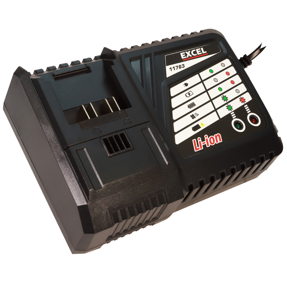 Excel 18V 5.0Ah Battery with Fan-Cooled Smart Charger