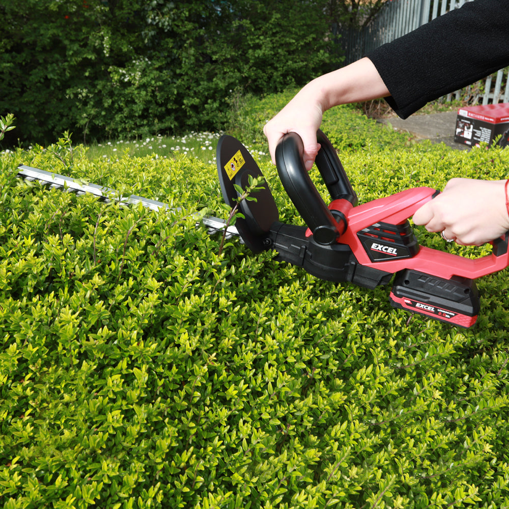 Excel 18V Hedge Trimmer Cutter with 1 x 2.0Ah Battery & Fast Charger