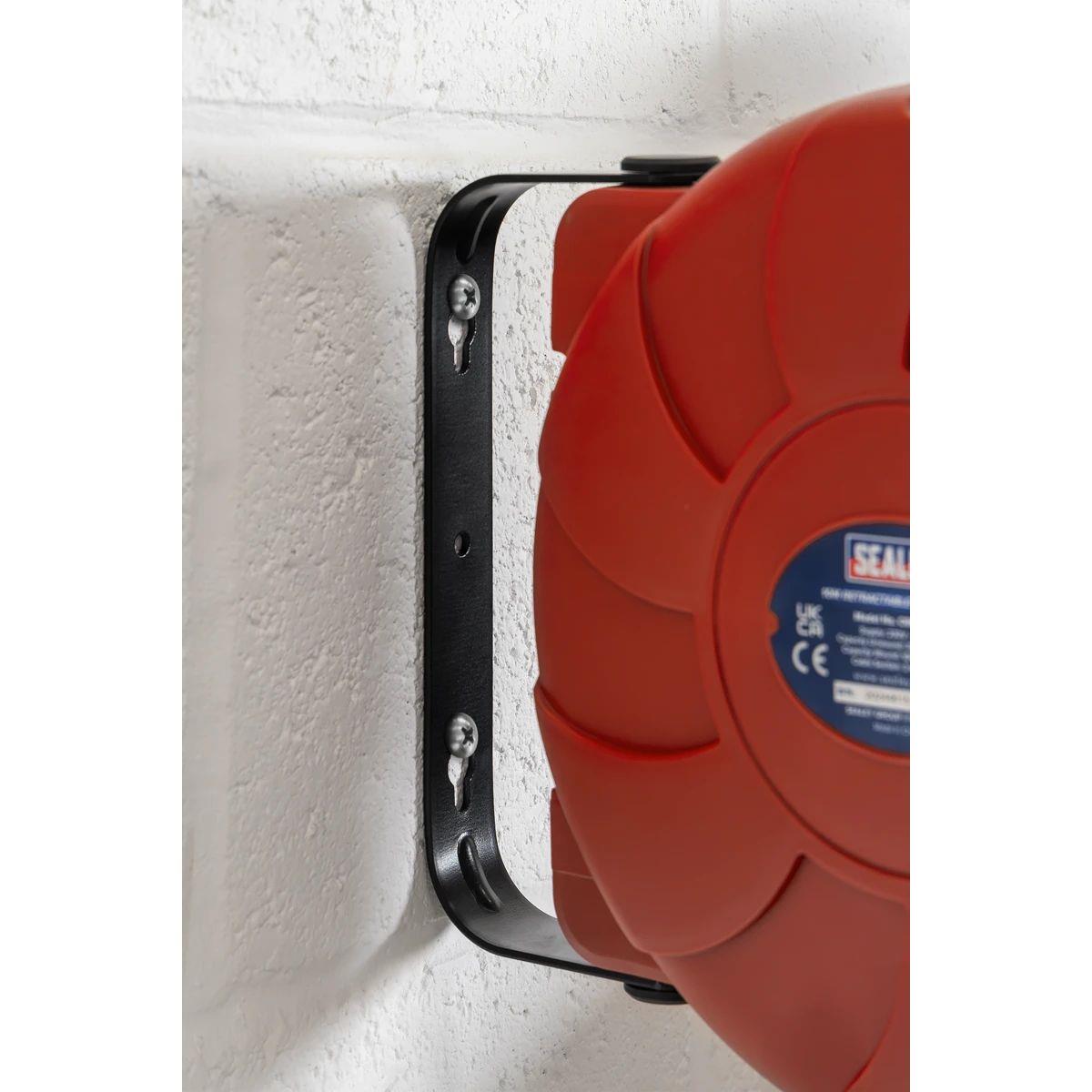 Sealey CRM10 Cable Reel System Retractable 10m 2 x 230V Socket