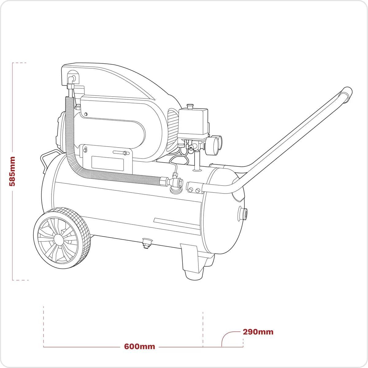 Sealey SAC2420E 24L Direct Drive Air Compressor 230V/13A