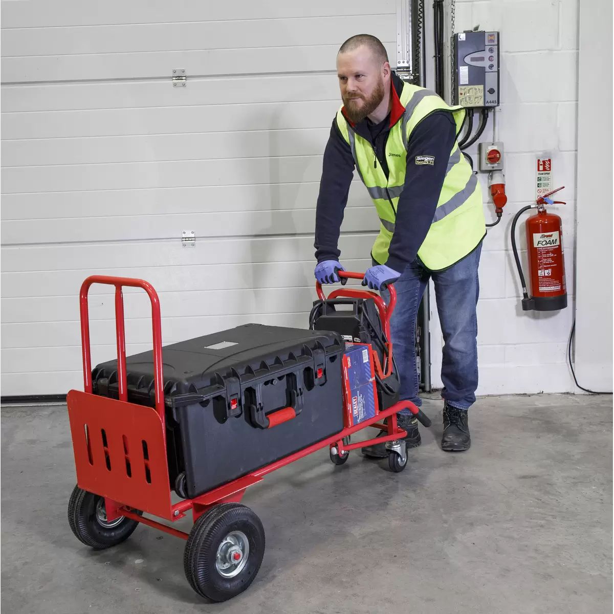 Sealey CST989 3-in-1 Sack Truck with Pneumatic Tyres 250kg Capacity