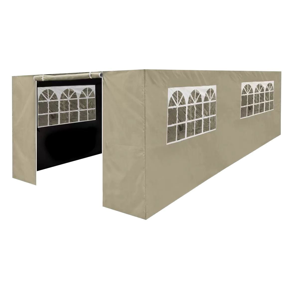 Sealey DG154 Dellonda Premium Gazebo Side Walls Doors Windows 3 x 6m Beige