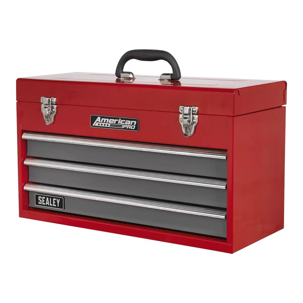 Sealey AP9243BB Tool Chest 3 Drawer Portable with Ball-Bearing Slides