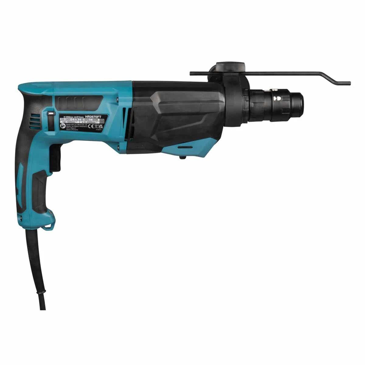 Makita HR2670FT/2 Corded Rotary Hammer SDS Plus 26mm with Carry Case 800W/240V