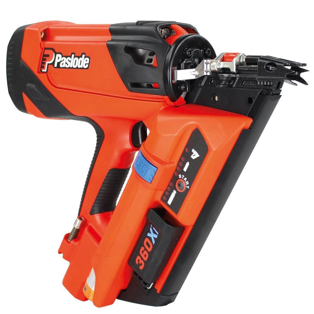 Paslode 360Xi 7.4V First Fix Gas Framing Nailer with 1 x 2.1Ah Battery, Charger & Case 019700