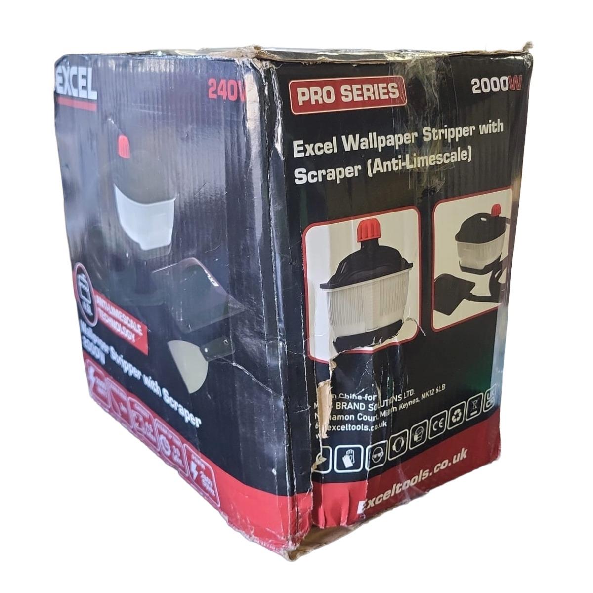 Excel 2000W Electric Wallpaper Steamer Stripper 240V Item Condition Damaged Box