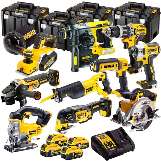 Dewalt DCK665P3T15 18V 10 Piece Power Tool Kit with 4 x 5.0Ah Batteries