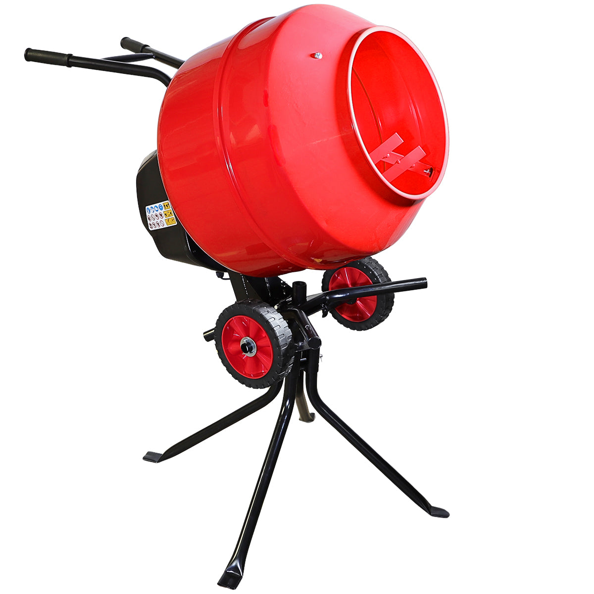 Excel 160L Portable Cement Mixer 240V/650W with 100L Wheelbarrow