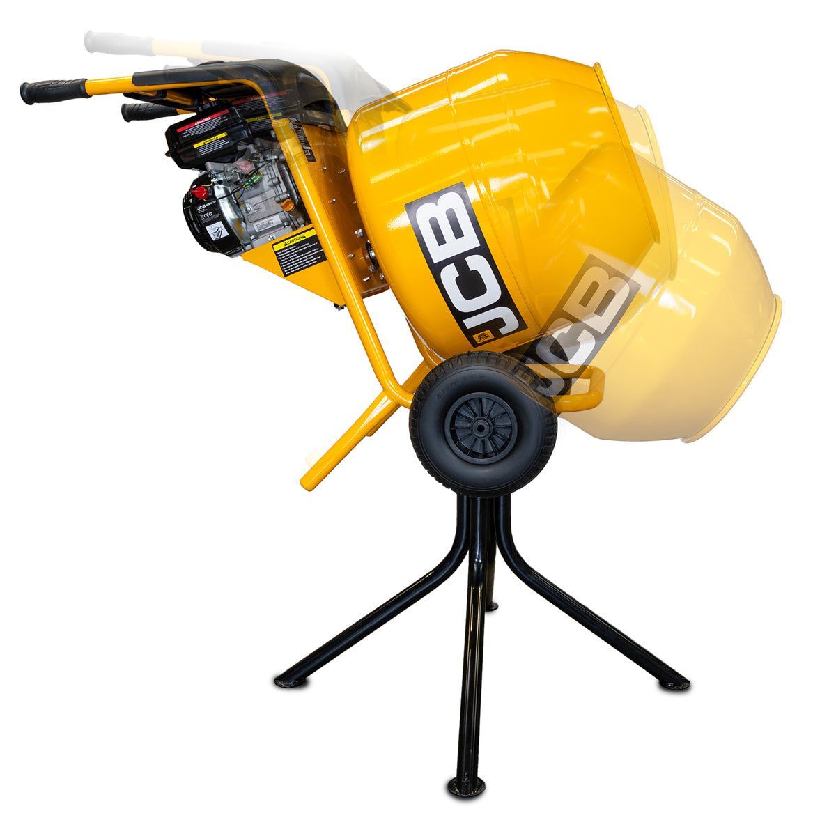 JCB-CM150P Petrol 133cc 134L Seam Welded Cement Mixer 100L Working Capacity