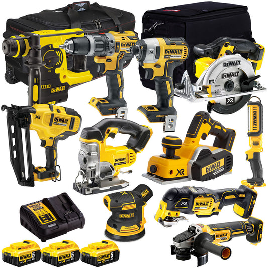 Dewalt 18V 11 Piece Power Tool Kit with 3 x 5.0Ah Battery & Charger T4TKIT-917