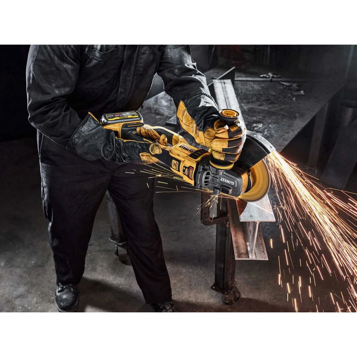 DeWalt DCG460X2 54V Brushless FlexVolt 230mm Angle Grinder with 2 x 9.0/3.0Ah Batteries, Charger & Case