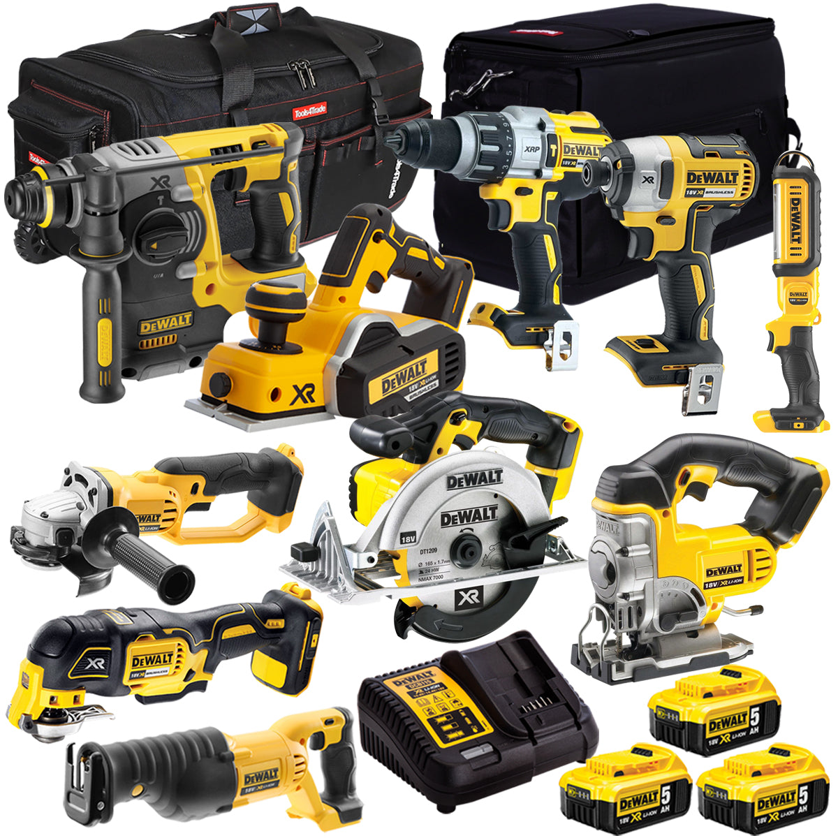 Dewalt DCKT4T710P4T 18V 10 Piece Cordless Combo Kit with 3 x 5.0Ah Battery & Charger