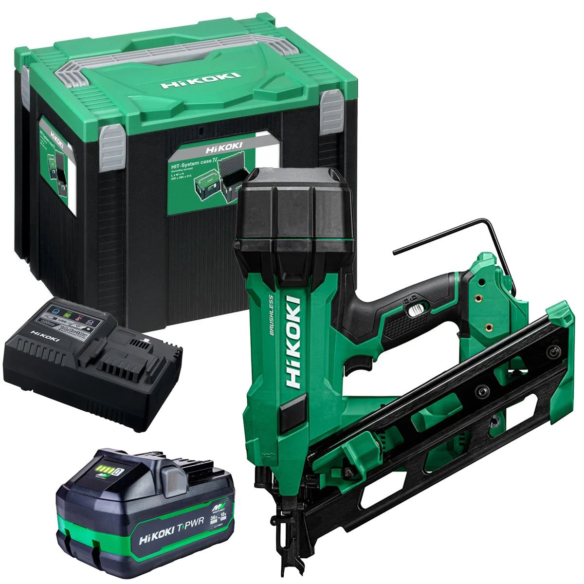 Hikoki NR1890DCAW9Z 18V Brushless Clipped Head Framing Nailer with 1 x 8.0Ah Battery Charger & Case
