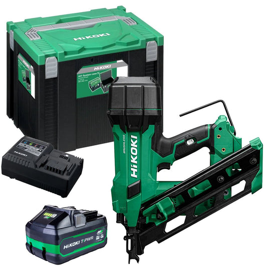 Hikoki NR1890DCAW9Z 18V Brushless Clipped Head Framing Nailer with 1 x 8.0Ah Battery Charger & Case