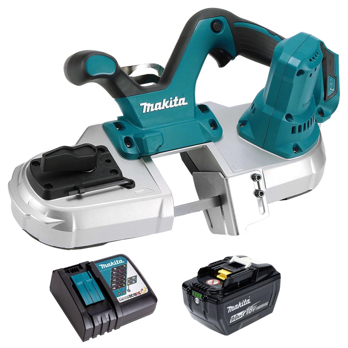 Makita DPB182Z 18V LXT Band Saw with 1 x 9.0Ah Battery & Charger