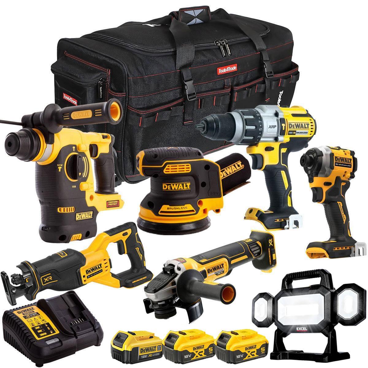 Dewalt 18V 7 Piece Combo Kit with 3 x Batteries & Charger T4TKIT-2212