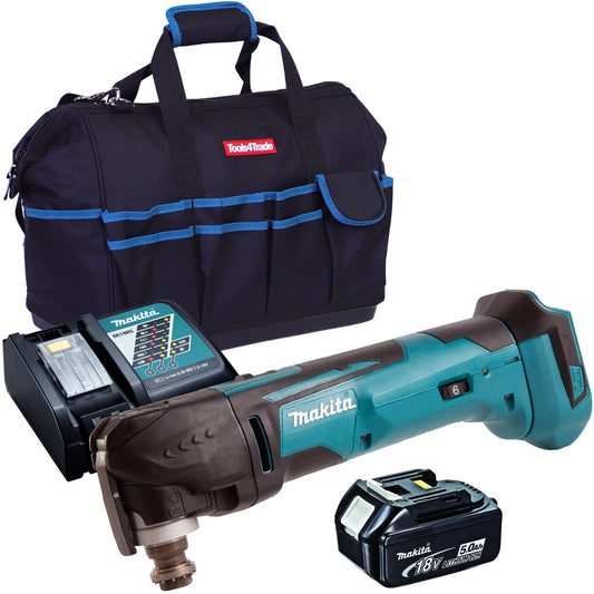 Makita DTM51Z 18V Oscillating Multi Tool Cutter with 1 x 5.0Ah Battery Charger & Bag