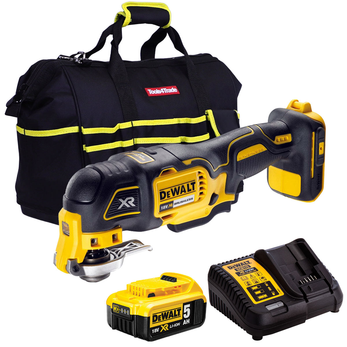 Dewalt DCS356N 18V Brushless Oscillating Multi-Tool with 1 x 5.0Ah Battery Charger & 18