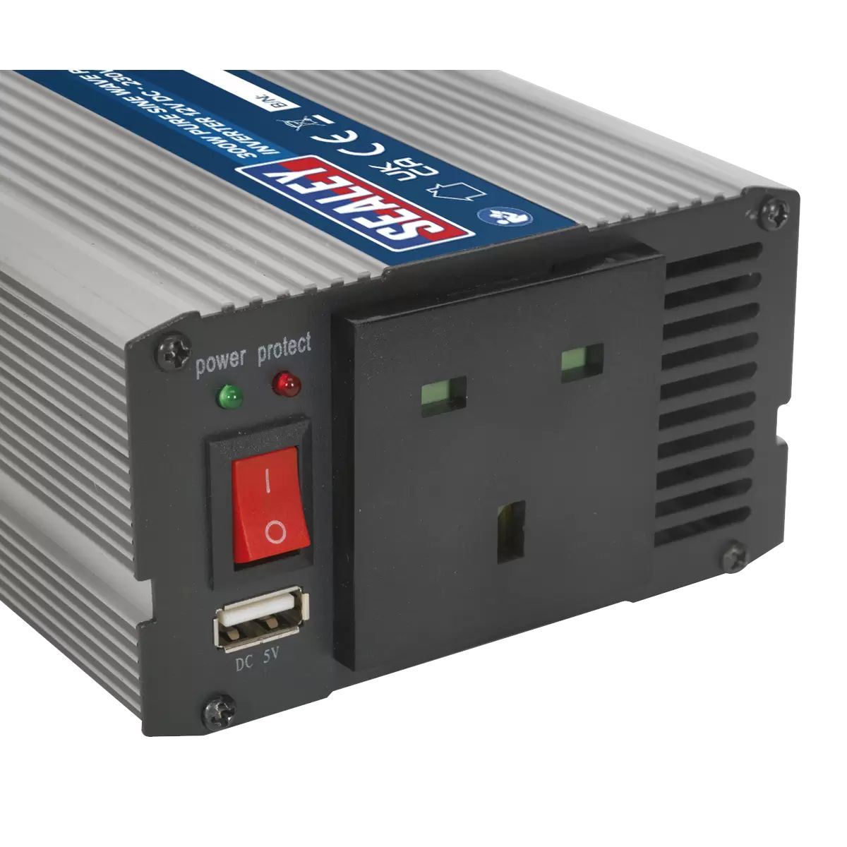 Sealey PSI300 Power Inverter Pure Sine Wave 12V/230V