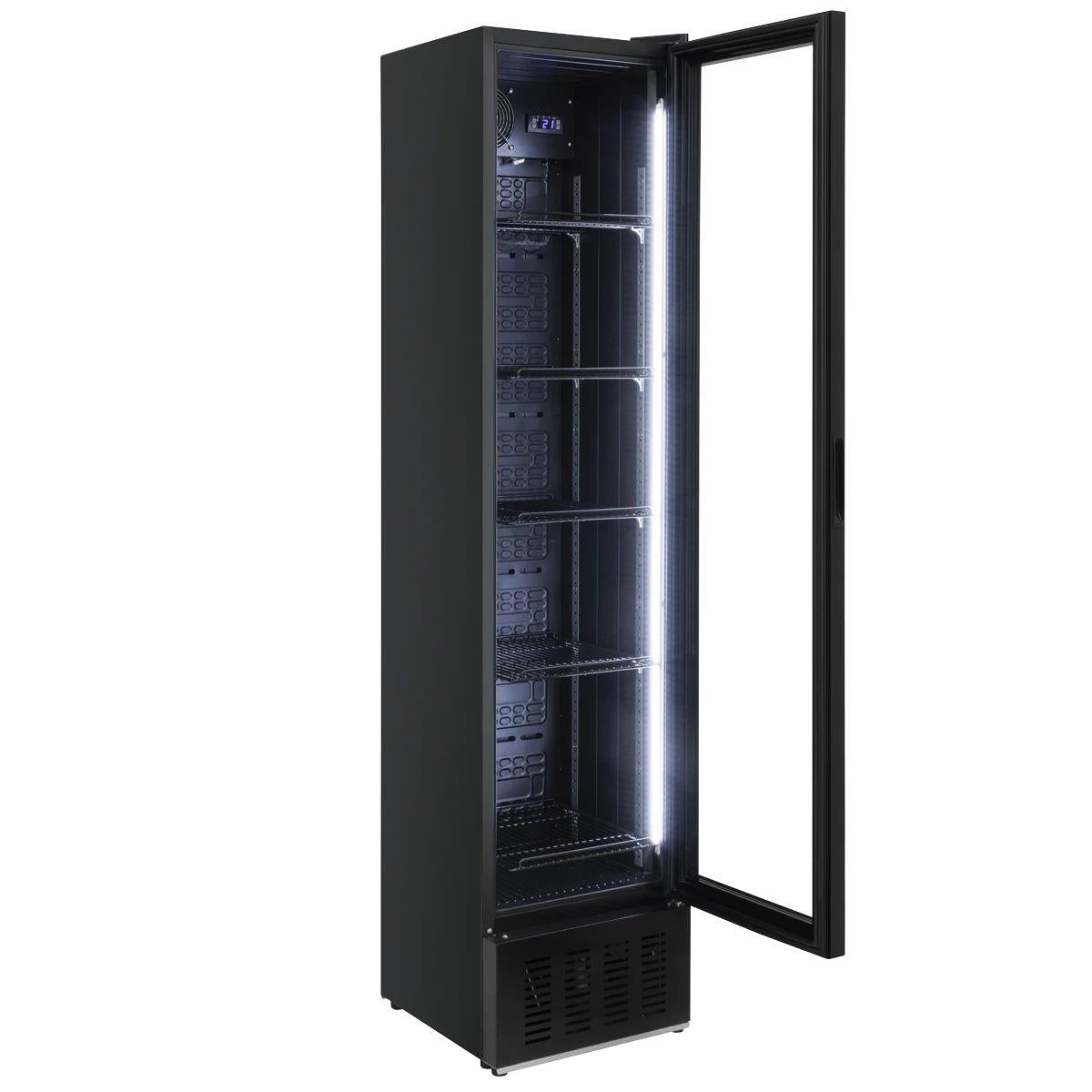 Sealey DH440 Baridi Tall Drinks/Bar Fridge with Digital Controls & Auto Defrost 160L Black