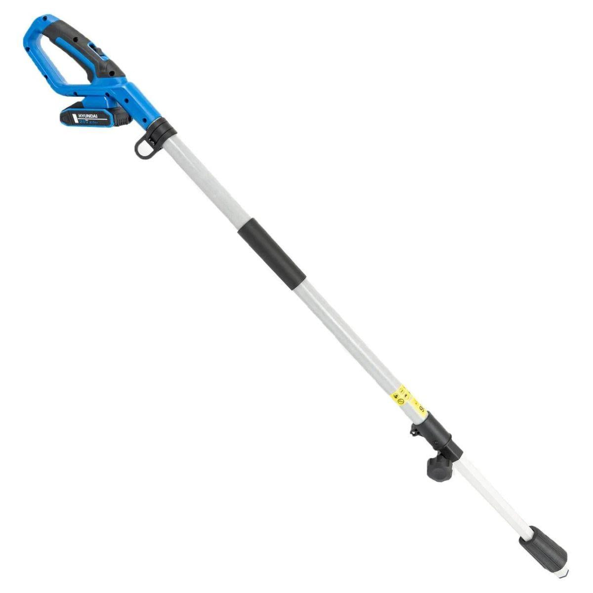 Hyundai HY20CPHT 20V 450mm Cordless Long Reach Pole Hedge Trimmer, 2.6m Long Reach with 2.0Ah li-ion Battery & Charger