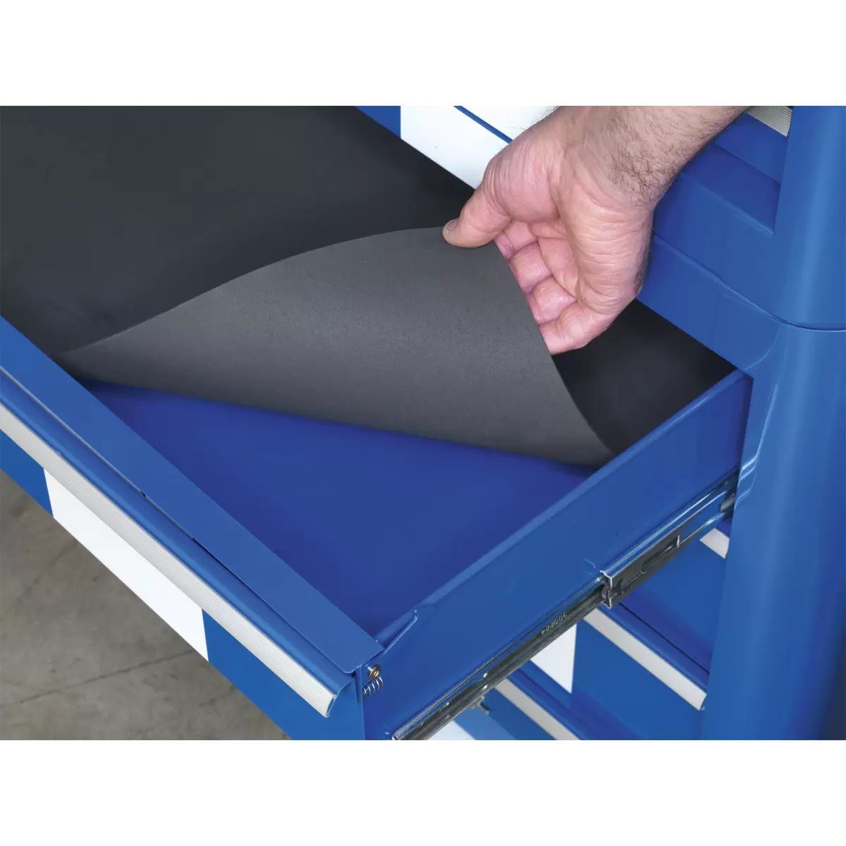 Sealey AP41COMBOBWS 10 Drawer Retro Style Wide Topchest & Rollcab Combination Blue/White Stripes