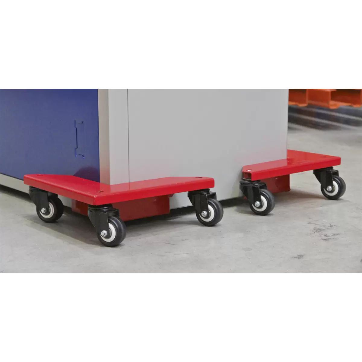 Sealey CM4 Corner Transport Dollies Set of 4-150kg Capacity