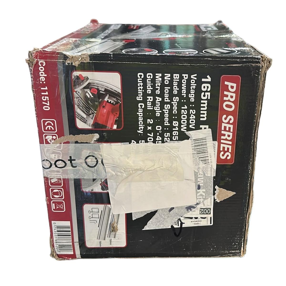 Excel 165mm Plunge Saw 1200W/240V with Guide Rail Set Item Condition Damaged Box