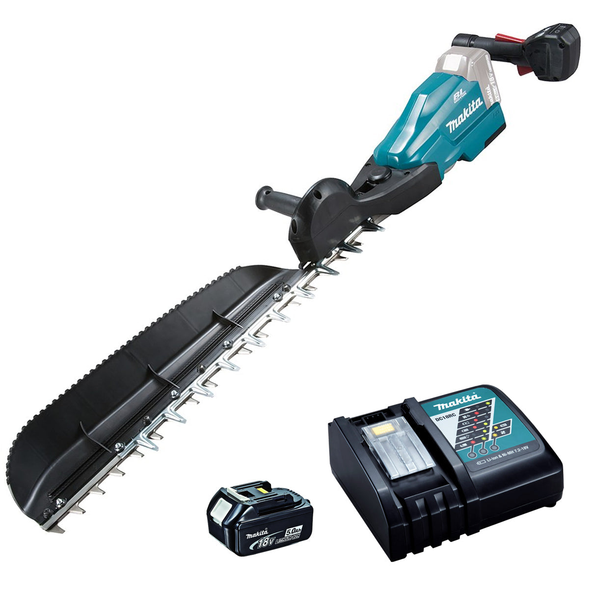 Makita DUH604SRT 18V LXT Brushless 60cm Hedge Trimmer Single Sided Blade With 1 x 5.0Ah Battery & Charger
