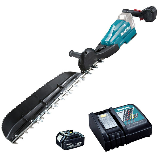 Makita DUH604SRT 18V LXT Brushless 60cm Hedge Trimmer Single Sided Blade With 1 x 5.0Ah Battery & Charger