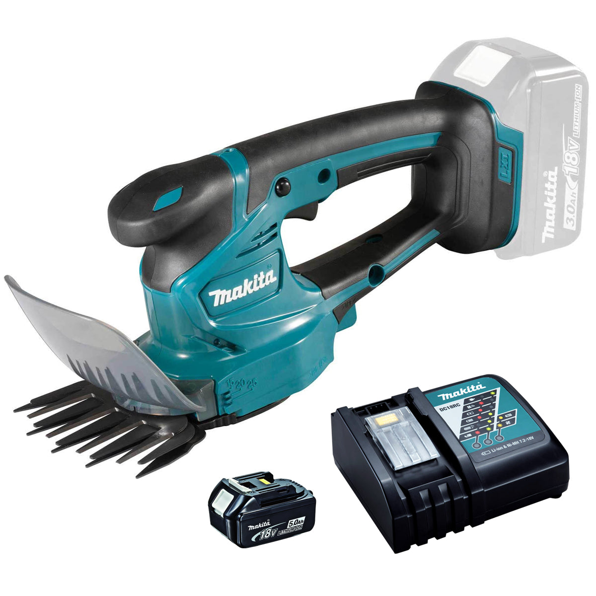 Makita DUM111RTX 18V LXT 110mm Grass Shear With 1 x 5.0Ah Battery & Charger