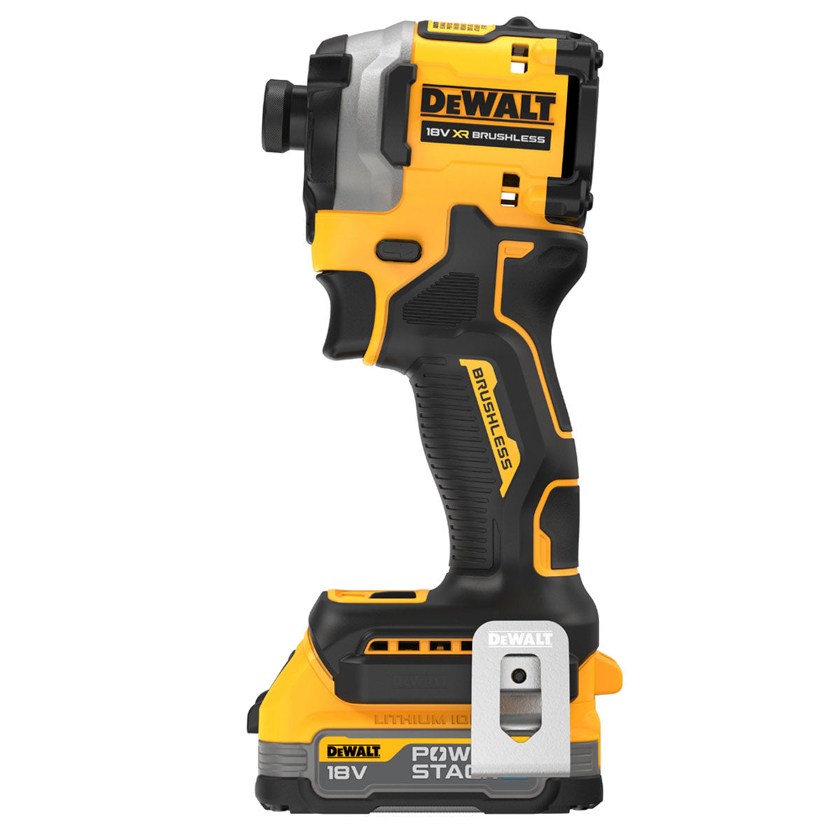 Dewalt DCF850E2T 18V XR Brushless Impact Driver with 2 x POWERSTACK Batteries Charger In Case