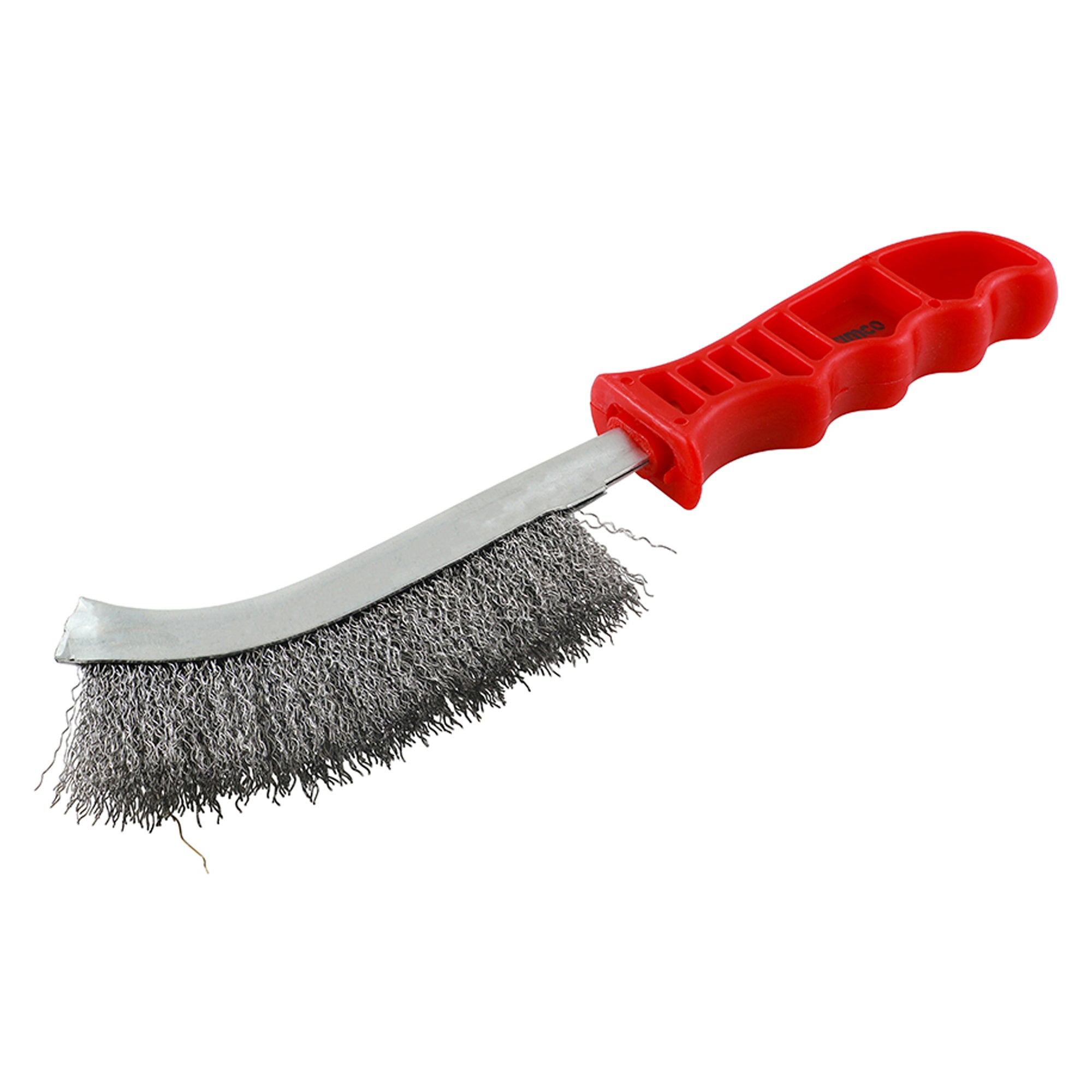 Timco RWHB 255mm Steel Wire Hand Brush - Red