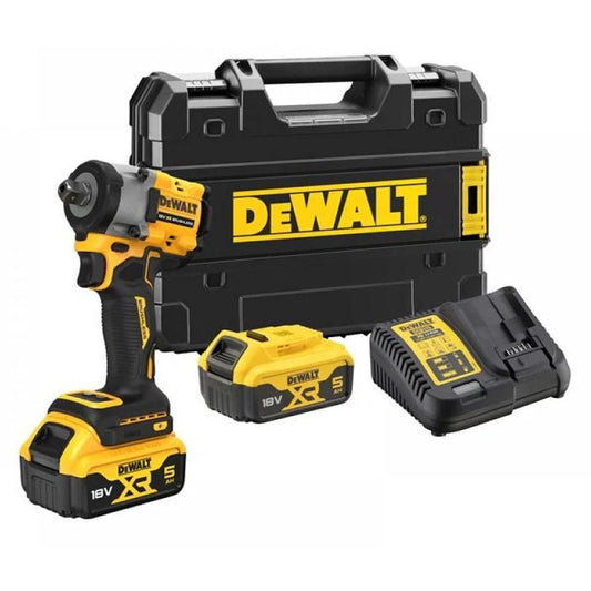 Dewalt DCF922P2T 18V XR Brushless 1/2" Impact Wrench With 2 x 5.0Ah Batteries