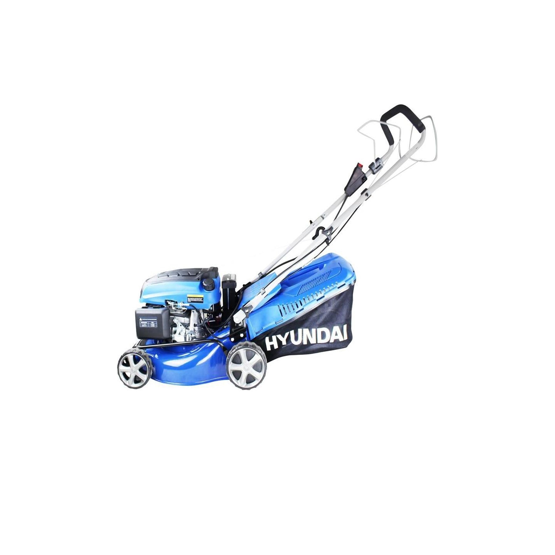 Hyundai HYM430SPE 42cm Self-Propelled Petrol Lawnmower 139cc Engine Electric Start, Rear Discharge & Mulching