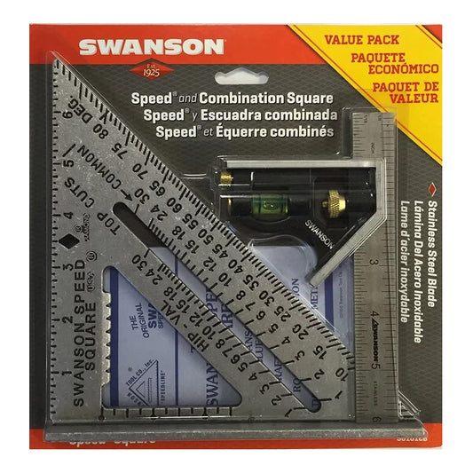Swanson SWA-S0101CB 7" Speed Square & Combination Square Combo Set