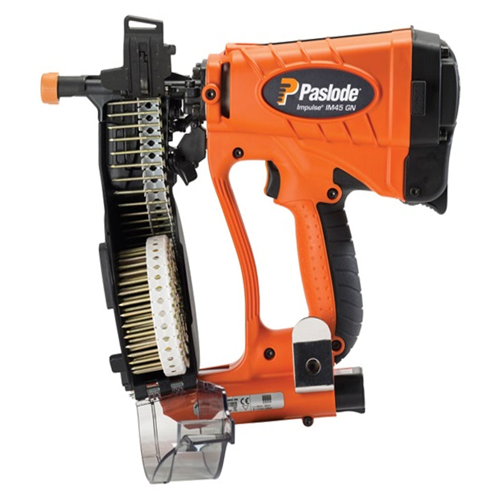 Paslode IM45 GN Multi Purpose Plastic Coil Second Fix Nailer Only Charger Item Condition Box Opened Never Used