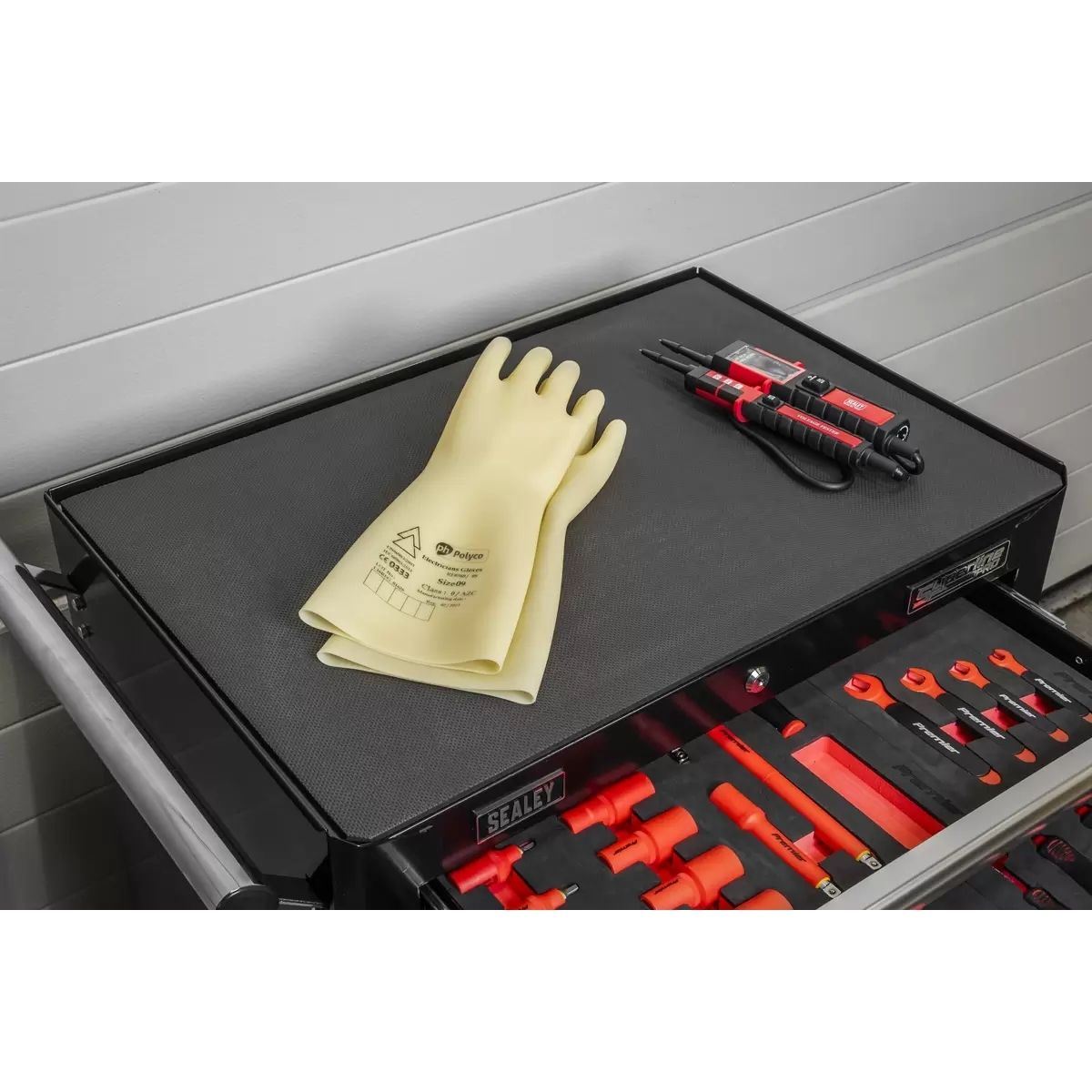 Sealey TBTECOMBO2 63pc Insulated Tool Kit with 7 Drawer Roll cab